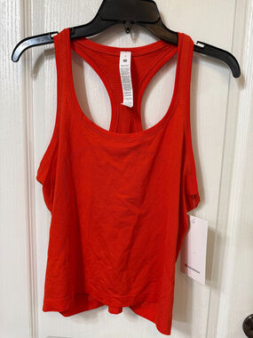 lululemon Women's Red Swifty Tech Scoopneck Tank 2.0 *Race size 10
